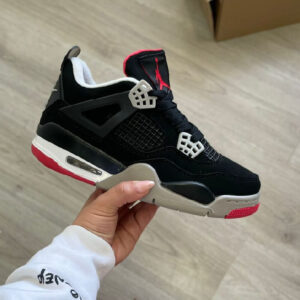 Jordan Retro 4 - Mujer - Negro/Blanco/Rojo