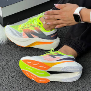 New Balance Elite Running - Mujer - Blanco/Verde/Naranja